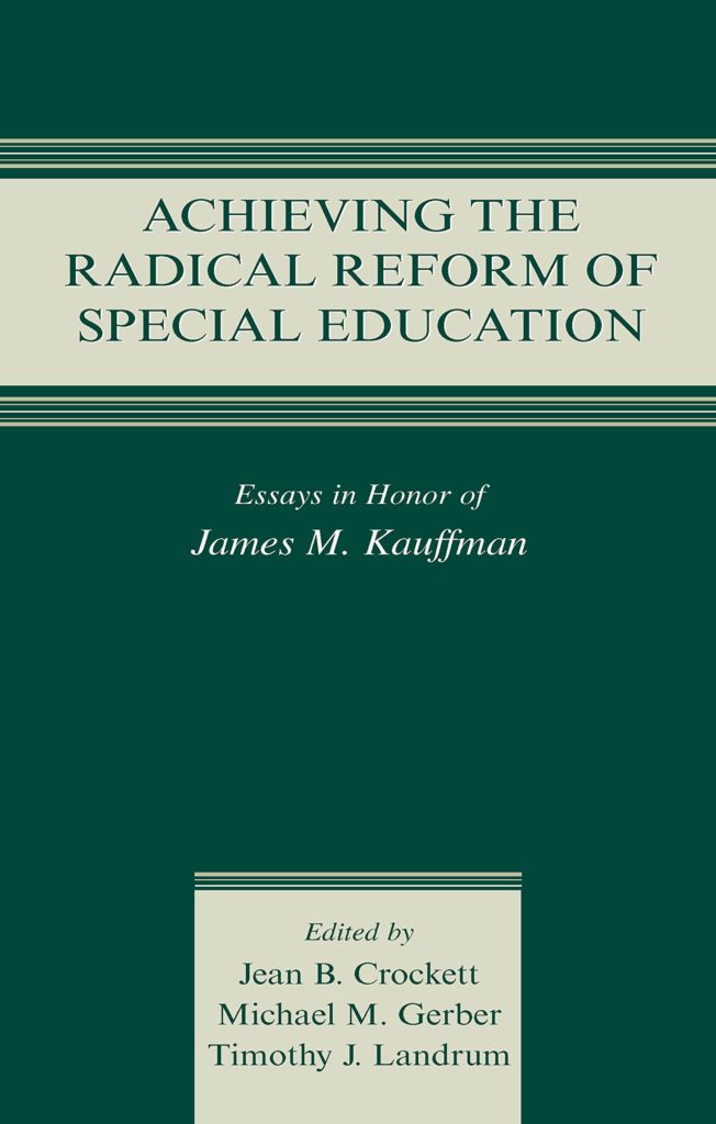 Achieving the Radical Reform of Special Education book cover